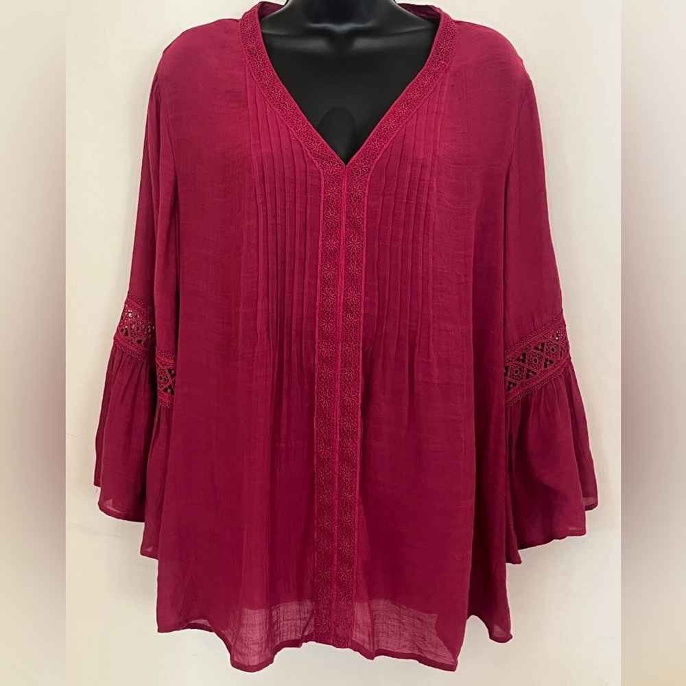 Women's Elegant Red Blouse